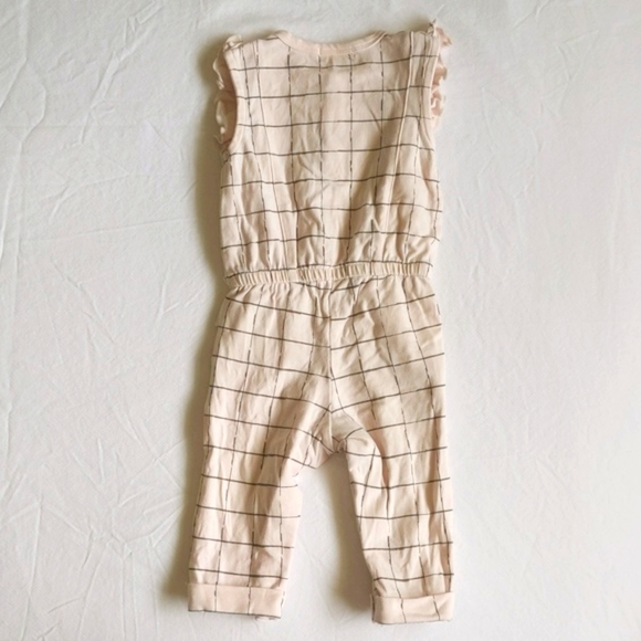 miles baby modern grid print jumpsuit with ruffles 3 months baby girl - Picture 5 of 7